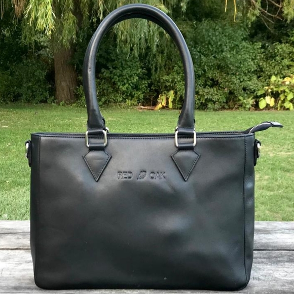 Leather Tote, Black Leather Tote - Picture 3 of 8